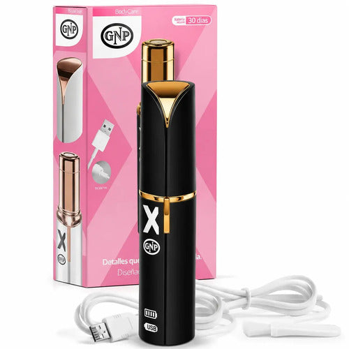 Depiladora Facial Eléctrica Gnp X Recargable Usb. Removedor Portátil Led De Vello Rostro Cejas. Negro