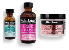 Mia Secret Liquido 59ml, Cover Uñas 59gr, Primer 30ml.