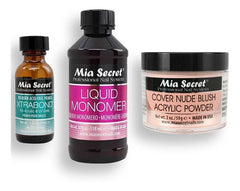 Mia Secret Liquido 118ml, Cover Uñas 59gr, Primer 30ml. Nice
